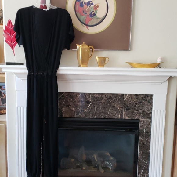 Mijo Michelle Jonas Pants - MIJO Michelle Jonas Jumpsuit Crochet Black S